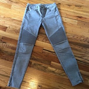 Zara Moto Gray Jeans - 6